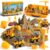 OENUX Construction Play Sand Kit with 4 Take Apart Trucks for Boys Age 3-8