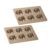Of 2 Carbon Steel Muffins Baking 6 Cavity Metal Cake Pans Nonstick Bakewares for Dessert Chocolate Cookie Dessert Pans