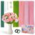 OFFAXE 400Pcs Pipe Cleaners Craft, Pipe Cleaner Bulk Flower Kit, 4 Assorted Colors Chenille Stems Flower Making Kit with Floral Wires, Gardening Tape, Stamen, Ribbon for DIY Art and Craft Supplies