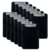 Officemate Memo Clipboards, 6 x 9-Inch, Plastic Writing Boards With Low-Profile Metal Clip and Hang Hole, 12-Pack, Black