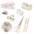 Office Supplies Set – All-in-One Desk Accessories Kit with Stapler, Tape Dispenser, Scissors, Clips & Remover, Cute Desk Organizer Set for Home Office, School & Workspace Organization