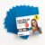 OFITURIA Felt for DIY Crafts, Soft and Flexible Coloured Fabric Sheets for Sewing, Patchwork, School Projects, Textile Art and Decoration, 20 x 30 cm (Blue, 5 pcs)