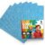 OFITURIA Glitter Foam Rubber for Crafts, Colourful Foam with Glitter for DIY, Creative Projects, Arts and School, 40 x 30 cm (Light Blue, Pack of 5)