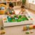 OFLILAK Kids Activity Table, 3-in-1 Block Table with Whiteboard and Storage