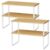 OGEMXU Cabinet Shelf Organizers, 15.7 inches Large Kitchen Counter Shelf, Set of 4 Wood Kitchen Pantry Organizer, Storage Shelves for Countertop, Spice Rack, Stackable, Expandable, Metal White, Nature