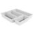 Oggi Set of 4 White Drawer Organizers – (1) 3×6.25, (2) 3×9.5, (1) 3×12.5 – Ideal for Organizing Kitchen Drawers, Office, Desk, Silverware, Kitchen Utensils, Cosmetics and Bathrooms