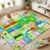 OGPJKEQR Educational ABC Rug for Bedroom, 2.5×4 Feet Learning Area Rug for Classroom, Non-Slip Alphabet Floor Carpet with Numbers Animals Seasons Fruits, Green Floor Mat