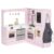 OHKIDS Corner Kitchen Playset, Wooden Kitchen with Lights & Sounds, Large Pretend Play Kitchen w/Stove, Cooking Toys, Microwave, Oven, Ice Maker, Sink, Faucet, Gift for Boys Girls Age 3+ (Pink)