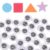 OHPHCALL Geometric Foam Stickers for Crafts with Easy to Remove and No Sticky Residue Features, Adorable Shapes for DIY Business Card Printing and Craft Projects Random Color