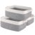 OIAHOMY 3 Pack Storage Baskets for Organizing, Woven Cotton Rope Basket for Shelves, Closet Organizer Bins with Handles, Rectangle Toy Organization, 13.78”×9.84”×5.5”, Grey & White