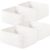 OIAHOMY 4 Pack 14.17 * 11.02 * 6.3IN Storage Baskets for Organizing Shelves, Woven Rope Baskets for Organizing Books, Clothes, Decorative Basket for Living Room, Nursery, Bedroom, Gift Basket, White