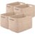 OIAHOMY 4 Pack Storage Baskets for Organizing 20L Cube Storage Bins Brown