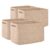 OIAHOMY 4 Pack Storage Baskets for Organizing, Cube Storage Bins for Shelves, Rectangle Storage Baskets With Handles, Woven Baskets for Storage, 12.7”Lx9”Wx7.8”H, Mixed Brown