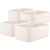 OIAHOMY 4 Pack Storage Baskets for Organizing, Small Bins for Shelves, Cute Decorative Storage Bins, Organizer Baskets for Gifts Empty, 13.8”Lx9.8”Wx5.5”H, White