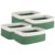 OIAHOMY 4 Pack Storage Baskets for Organizing, Small Bins for Shelves, Cute Decorative Storage Bins, Organizer Baskets for Gifts Empty, 11.8”Lx7.8”Wx4.7”H, Green/White