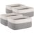 OIAHOMY 4 Pack Storage Baskets for Organizing, Small Bins for Shelves, Cute Decorative Storage Bins, Organizer Baskets for Gifts Empty,13”Lx8.7”Wx5.1”H, Grey/White
