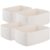 OIAHOMY 4 Pack Storage Baskets for Organizing, Small Bins for Shelves, Cute Decorative Storage Bins, Organizer Baskets for Gifts Empty,13”Lx8.7”Wx5.1”H, White