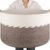 OIAHOMY 90L Extra Large Blanket Basket – Decorative Cotton Rope Storage Basket for Bedroom, Living Room & Nursery – Woven Laundry Hamper for Organizing Blankets, Clothes & Toys – Brown & White