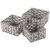 OIAHOMY Storage Baskets Paper Rope Shelf Baskets, Handwoven Small Wicker Bins for Home, Set of 3-Grey & White