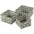OIAHOMY Storage Baskets Paper Rope Shelf Baskets, Handwoven Small Wicker Bins for Home, Set of 3-Green & White