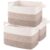 OIAHOMY Storage Basket, Woven Baskets for Storage, Cotton Rope Basket for toys,Towel Baskets for Bathroom – Pack of 3, Gradient Yellow