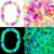 OIIKI 220pcs Glow in The Dark Heart Beads, 0.39×0.33in, Random Color