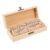 OKUMEYR 42pcs Wooden Alphabet Number Symbol Stamp Set in Graceful Script Style for Creative Craft Projects and Card Making, Flexible Combination with Beige Wood Material