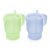 Olababy Clear Sense Silicone Tumbler with Handle & Straw 11 oz, Toddler & Kids Spill Proof Sippy Cup, Leak Resistant, BPA Free Baby Cup, Cupholder Compatible Travel Quencher (Kiwi/Blueberry, 2 PK)