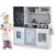OLAKIDS Kids Kitchen Playset, Toddler Wooden Pretend Cooking Set with Sounds Chalkboard Fridge Ice Maker Microwave Oven Stove Telephone Sink, Simulation Chef Play Toy Gift (White)