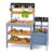 OLAKIDS Mud Kitchen for Kids Outdoor, Wooden Play Kitchen with Planter Box, Removable Sink Faucet Tank, 10-PCS Cooking Accessories, Sensory Toys for Toddlers Ages 3+