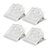 Oldenlux Square Rust-Proof Iron Magnetic Clips, Silver, 4 Pack
