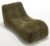 Olive Green Bean Bag Chair 59 Inch Foam Filled Adult Sofa