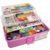 Olly Kids Arts and Crafts Supplies for Kids Girls 4 5 6 7 8 9 10 11 & 12- Ultimate Crafting Supply Carboodle in Portable 3 Layered Plastic Art Box
