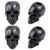 OLYCRAFT 4Pcs Brass Lanyard Beads Skull Paracord Beads Large Hole European Bead Lanyard Spacer Bead Gothic Punk Charm with 6mm Hole for Bracelet Necklace Jewelry Keychain Making – Gunmetal