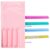 OLYCRAFT Mahjong Bags Protective Sleeve Pink Mahjong Rack Bag with 4Pcs Mah Jong Racks with Pusher Portable Mah Jong Accessories for Game Night Family Gathering Camping Club Party Travel