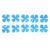 Omquot 4 Blade ABS Plastic Boat Propellers Set of 10 for Toy Accessories 60mm with 2mm Hole (Blue)
