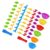 Omquot Kids Safe Plastic Dinosaur Toy, Color Sorting Game, Animal Counting Tool with Bowls and Clips, Early Learning Educational Toy