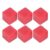 Omquot Plastic Blank Dice Set, DIY Dice for Crafts, Teaching and Entertainment, 6 Pieces for Board Games (Red)