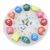 Omquot Safe Water Painted Wooden Teaching Clock for Fine Motor Skills Training for Children Over 3 Years Old