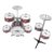 Omquot Toy Drum Set for Kids, Musical Jazz Drum Set for Child Interaction, Cultivate Sense of Rhythm and Music, with Percussion Instruments, 7 Drums