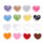Omquot Vibrant Water Soluble Heart Shaped Ink Pad Set with 12 Colours for Creative Crafts, Versatile Finger Stamp Pad for Sturdy Plastic Storage Box