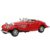 Omquot Vintage Alloy Pull Car Toy, Highly Simulated Vehicle for Kids, 6.5 Inch Red Toy Car (Red)