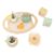 Omquot Wooden Fiction Game Set for Tea Party Fancy Afternoon Tea Toy for Girls at School