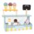 Omquot Wooden Ice Cream Interactive Toys Set for Kids, Develop Coordination Skills, Suitable for Boys and Girls, Beech Wood