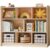 ONBRILL 8 Cube Montessori Shelf,3-Tier Wood Bookcase for Toddler Kids Room
