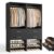 ONBRILL W3 Closet System with Chrome-Plated Hanging Rods & Drawers Set of 2