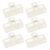 Ondder 6 Pcs Pearl Square Claw Clips, Non-Slip Big Hair Claws for Women Girls, Fashion Pearl Hair Accessories for Thick/Thin Hair