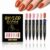 One-Step Gel Polish Pen Set, 6 Colors UV/LED Gel Polish Professional Nail Art Pens with Precision Tips, Glossy Manicure Kit for DIY Art, French Lines, Home Use and Beginners, 1.02FL.OZ (#B)