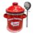 ONEARF Bacon Grease Container with Strainer, 24 OZ Farmhouse Bacon Grease Saver, Enamel Grease Keeper with Lid, Stainless Steel Filter & Spoon, Dishwasher Safe Oil Storage Can with Coaster (Red)