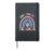 One Hoppy Teacher Rainbow Funny Teacher Easter Day Hardcover Journal, Black